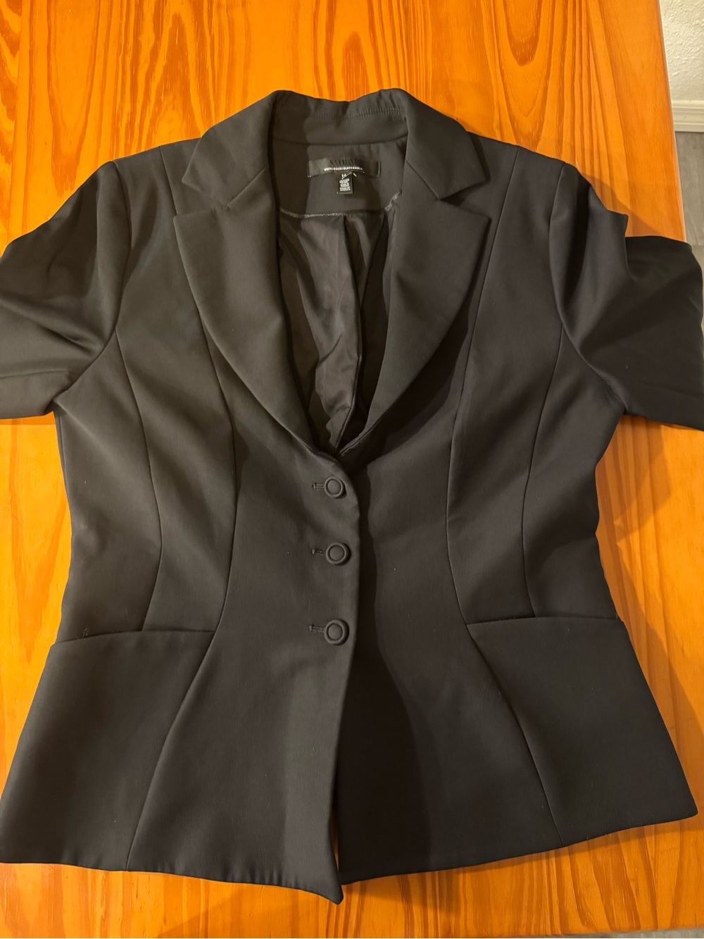 White House Black Market Women's Blazer with Covered Buttons